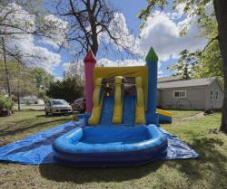 castle20combo 1778277053 14' Magma Single Lane Slide (wet/Dry)