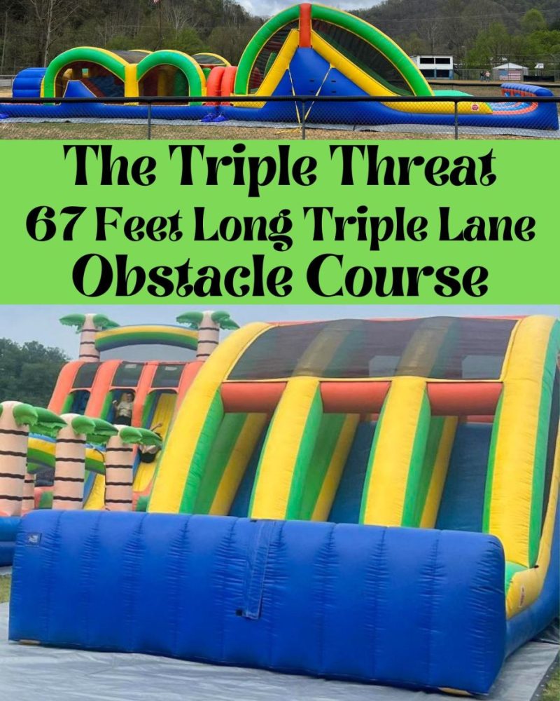 67' Triple Lane Obstacle Course